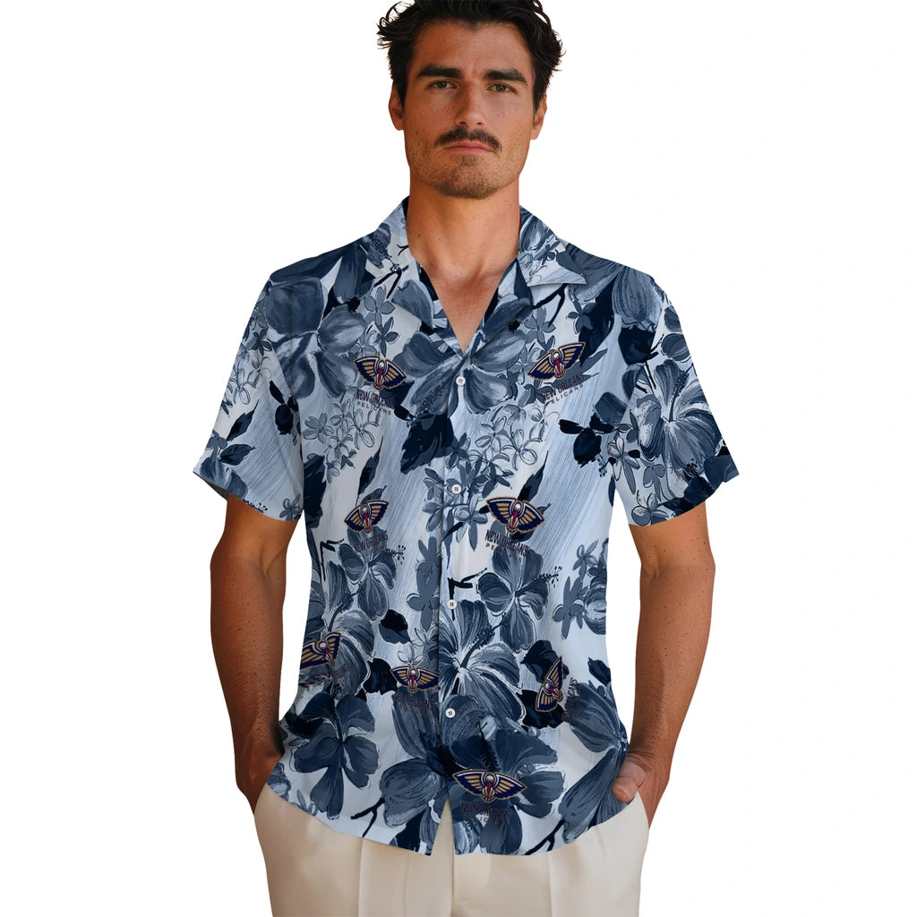 New Orleans Pelicans Hawaiian Shirt - Hibiscus Arrangement | Hula Hawaiian Shirts