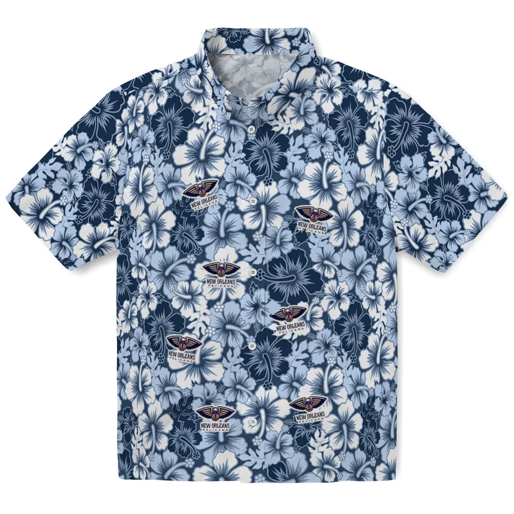 New Orleans Pelicans Hawaiian Shirt - Hibiscus Blooms | Hula Hawaiian Shirts