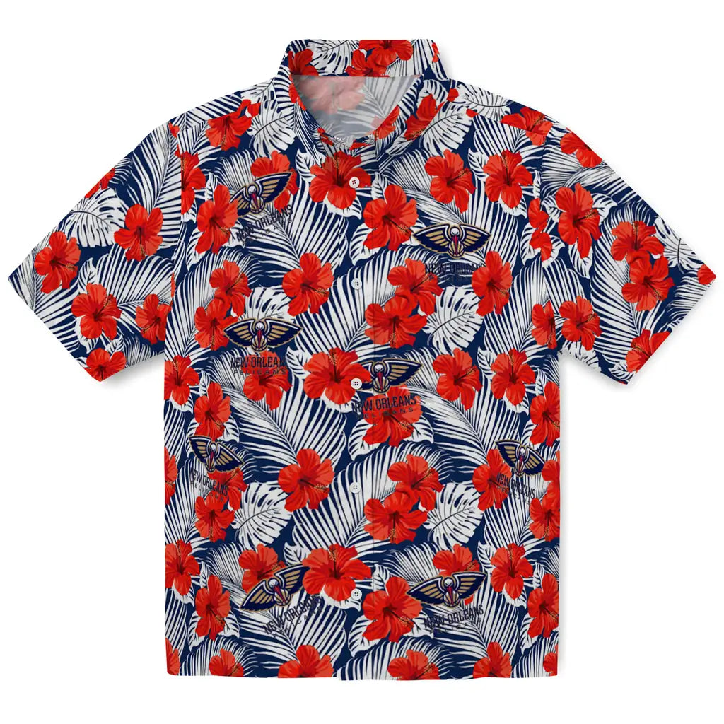New Orleans Pelicans Hawaiian Shirt - Hibiscus Fiesta | Hula Hawaiian Shirts