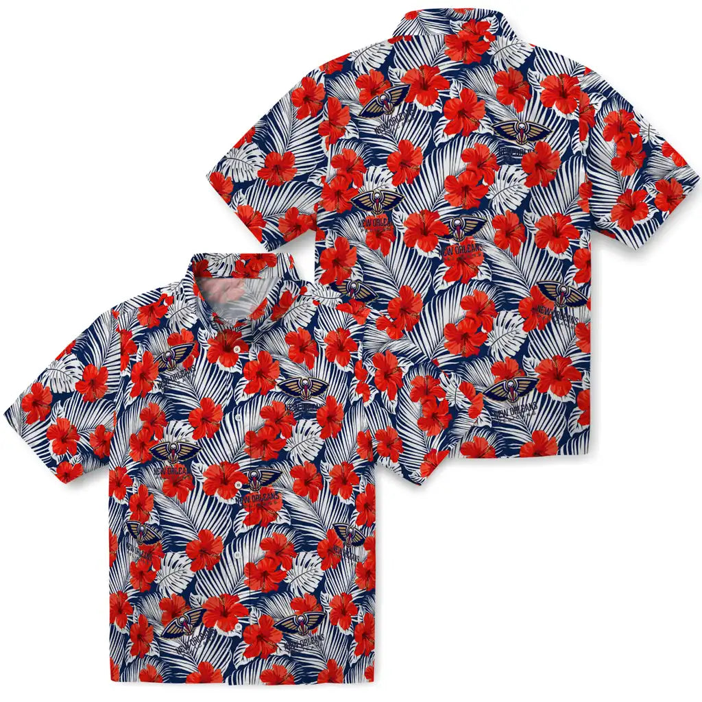 New Orleans Pelicans Hawaiian Shirt - Hibiscus Fiesta | Hula Hawaiian Shirts