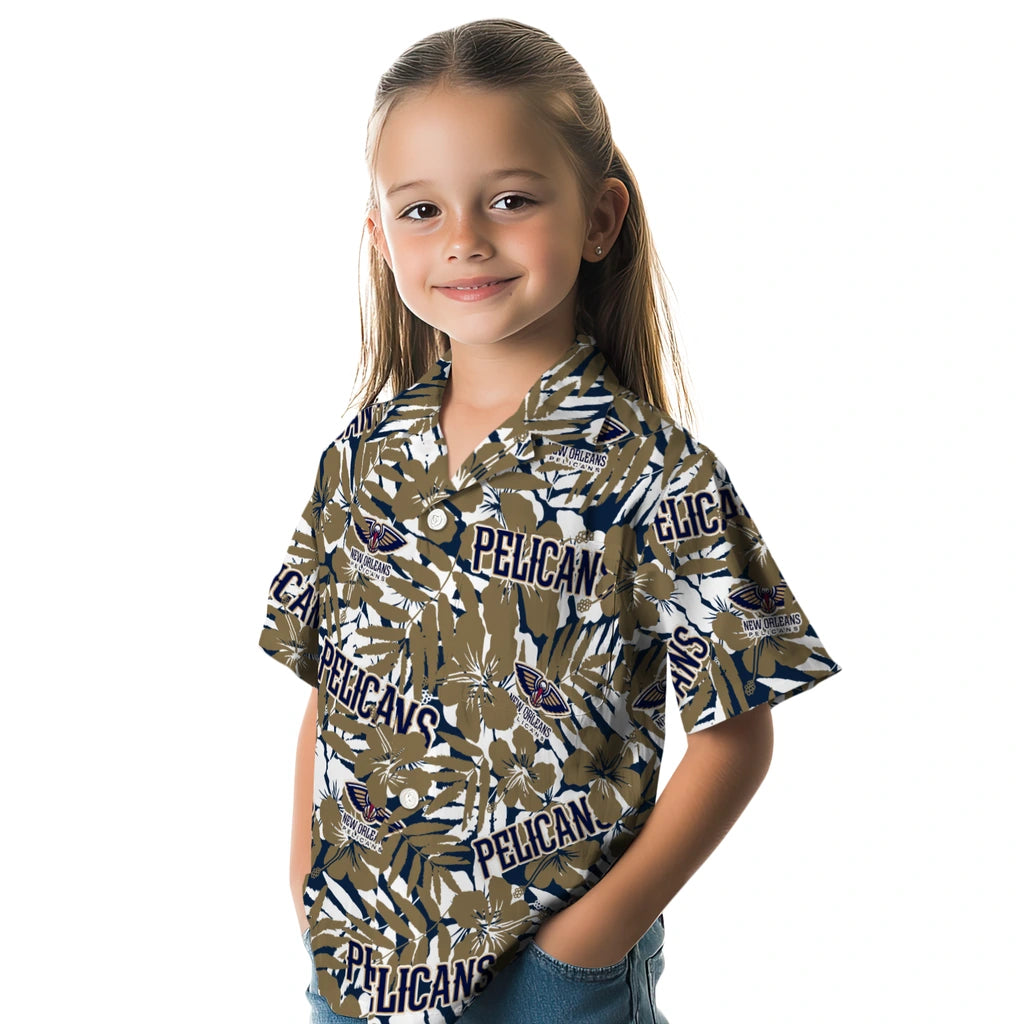 New Orleans Pelicans Hawaiian Shirt - Hibiscus Overlay | Hula Hawaiian Shirts