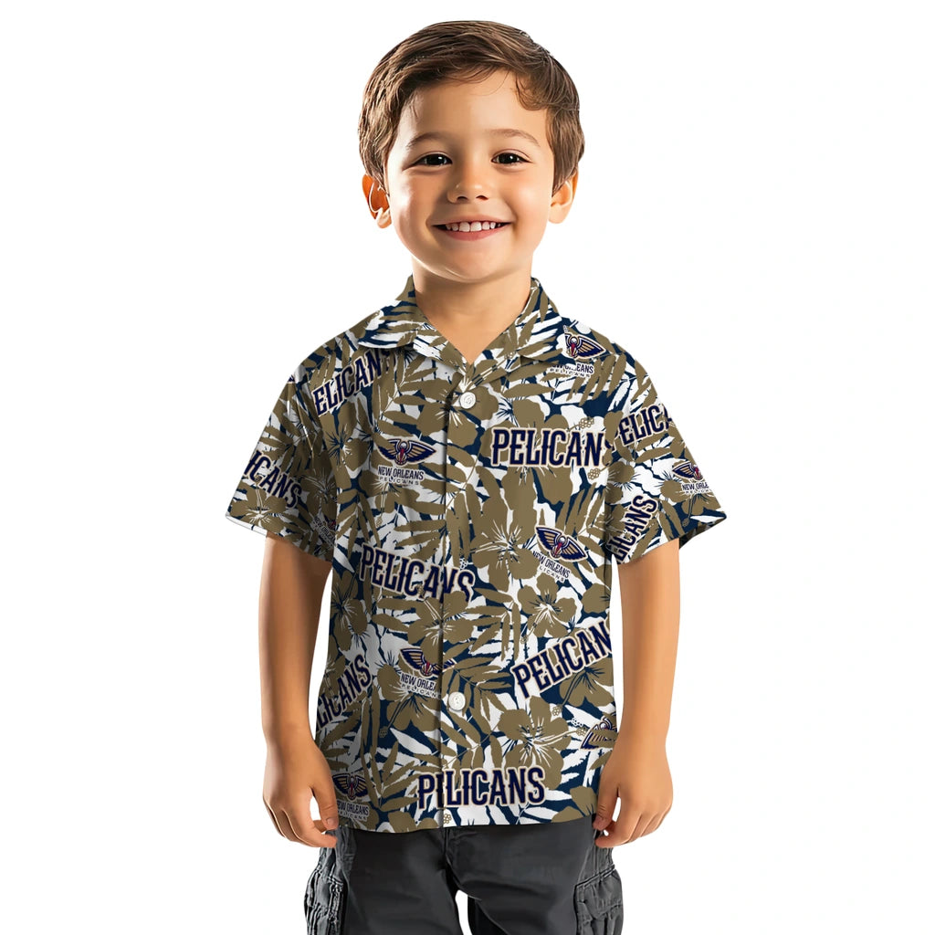 New Orleans Pelicans Hawaiian Shirt - Hibiscus Overlay | Hula Hawaiian Shirts