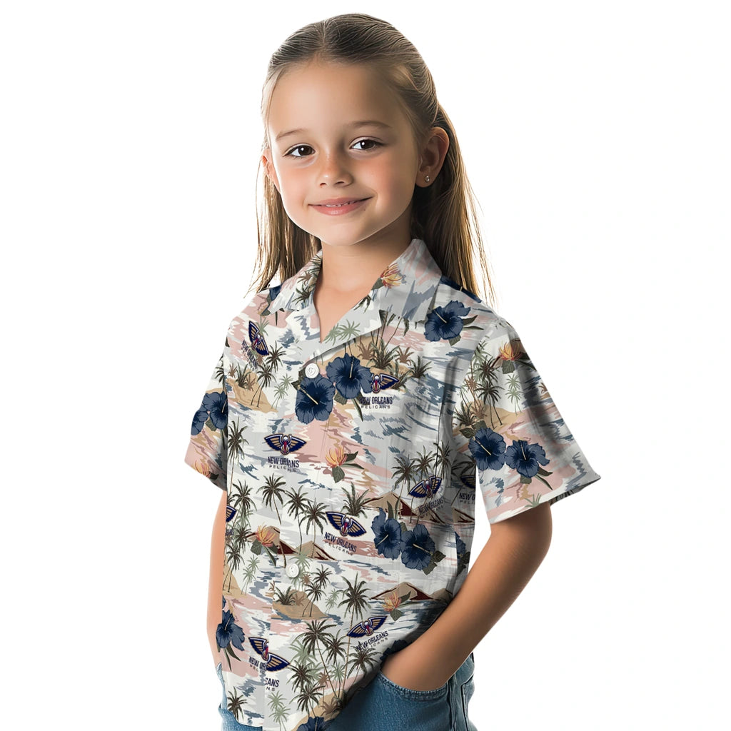 New Orleans Pelicans Hawaiian Shirt - Hibiscus Seaside | Hula Hawaiian Shirts