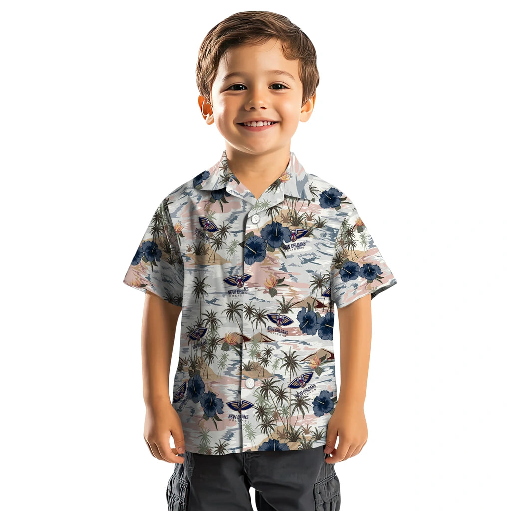 New Orleans Pelicans Hawaiian Shirt - Hibiscus Seaside | Hula Hawaiian Shirts