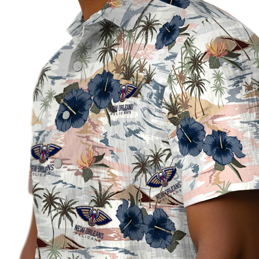 New Orleans Pelicans Hawaiian Shirt - Hibiscus Seaside | Hula Hawaiian Shirts