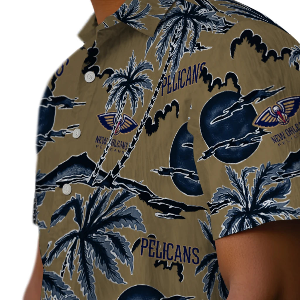 New Orleans Pelicans Hawaiian Shirt - Palm Sunset | Hula Hawaiian Shirts