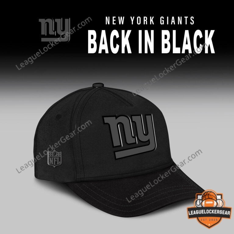 New York Giants Back In Black Apparel Collection - LeagueLockerGear