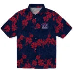 New York Giants Hawaiian Shirt - 50th State Flower | Hula Hawaiian Shirts