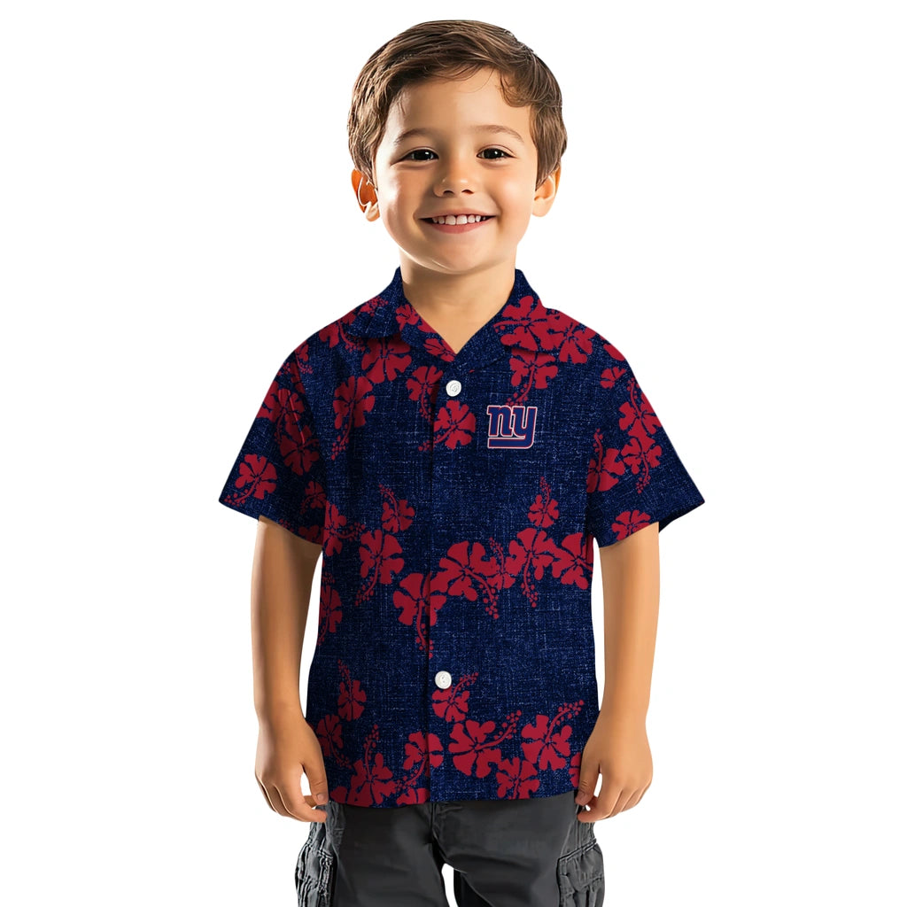 New York Giants Hawaiian Shirt - 50th State Flower | Hula Hawaiian Shirts