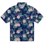 New York Giants Hawaiian Shirt - Flamingo and Hibiscus | Hula Hawaiian Shirts