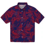 New York Giants Hawaiian Shirt - Monstera Layer | Hula Hawaiian Shirts