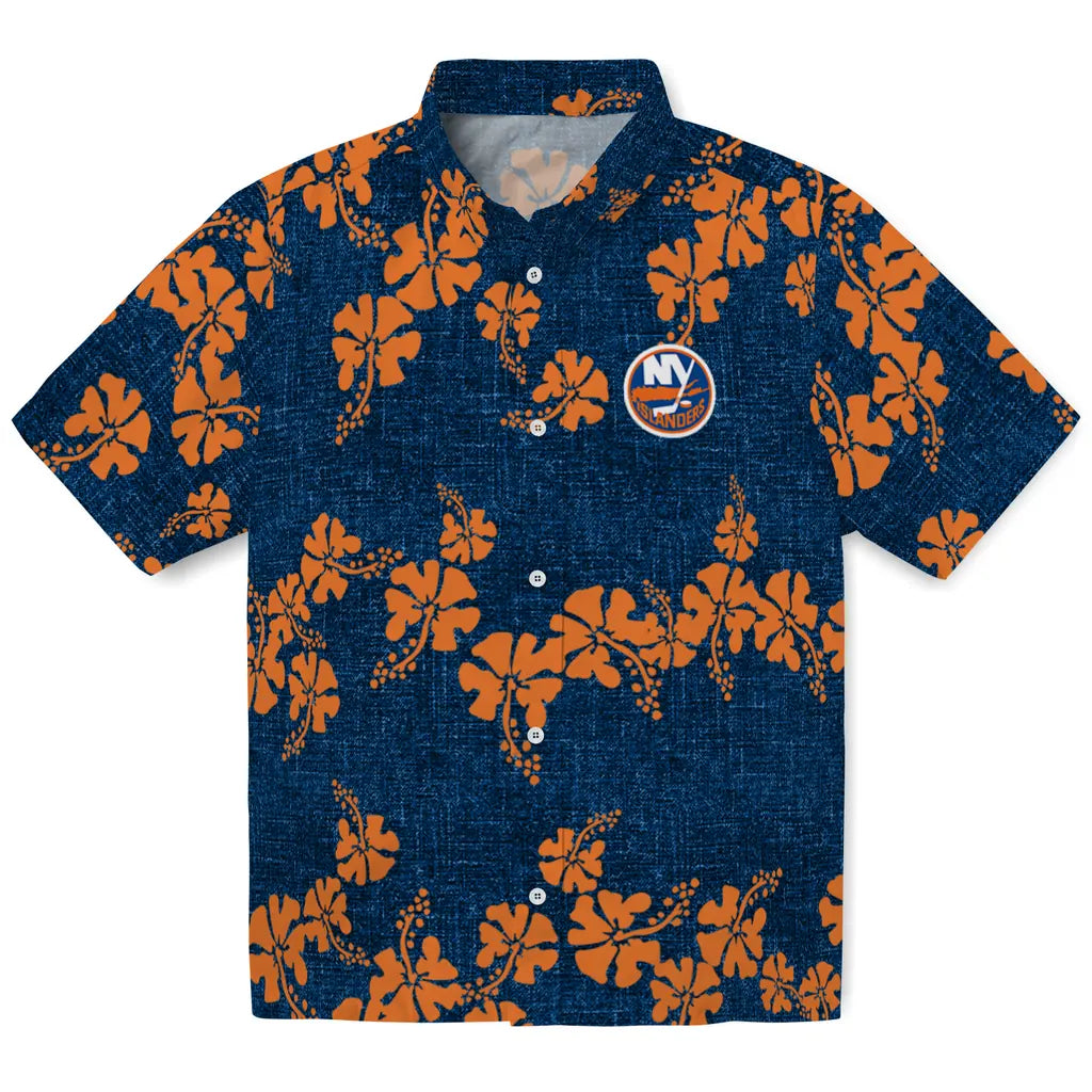 New York Islanders Hawaiian Shirt - 50th State Flower | Hula Hawaiian Shirts