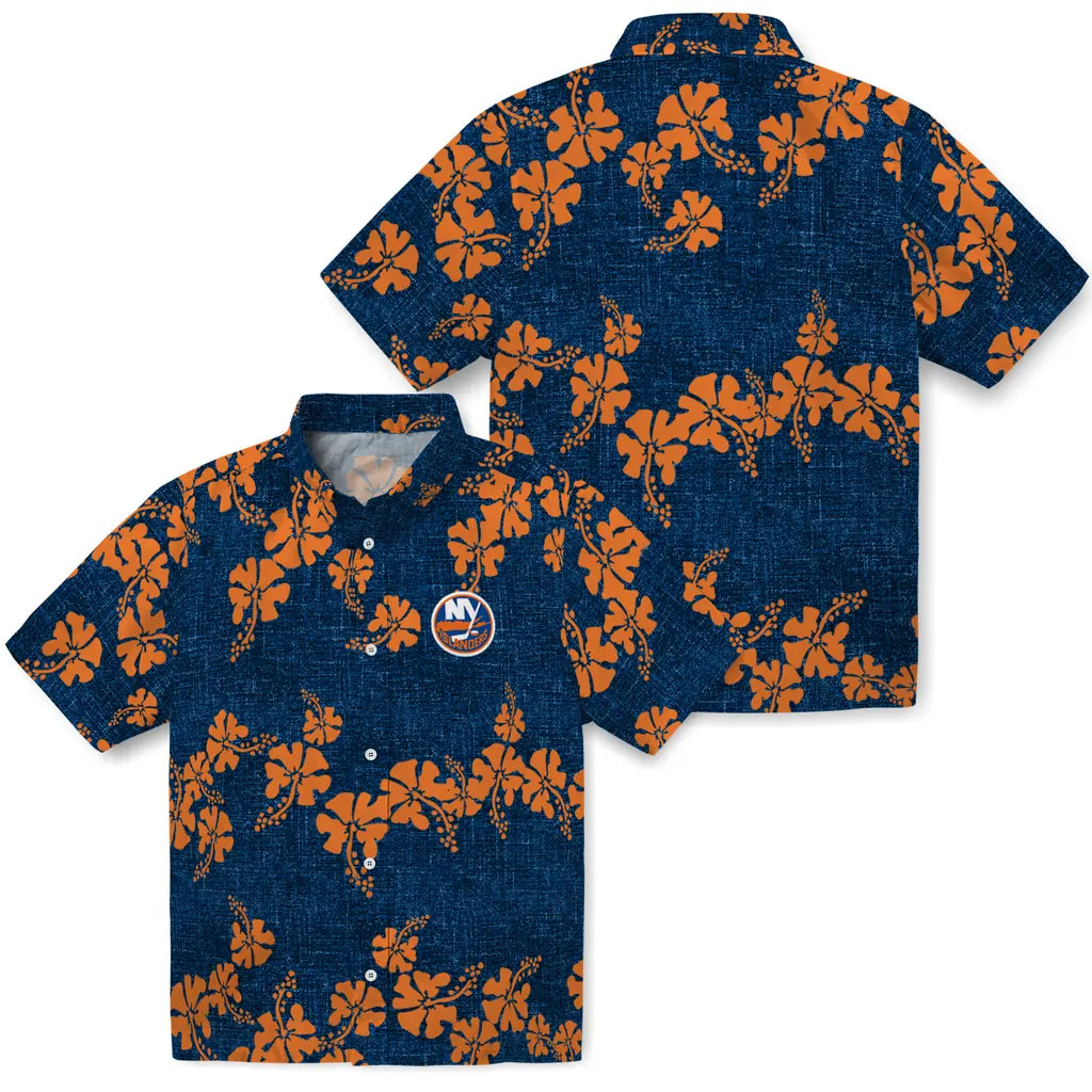 New York Islanders Hawaiian Shirt - 50th State Flower | Hula Hawaiian Shirts