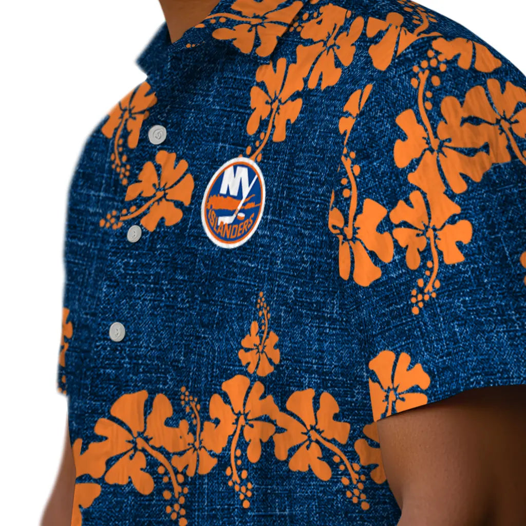 New York Islanders Hawaiian Shirt - 50th State Flower | Hula Hawaiian Shirts