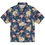 New York Islanders Hawaiian Shirt - Flamingo Hibiscus | Hula Hawaiian Shirts