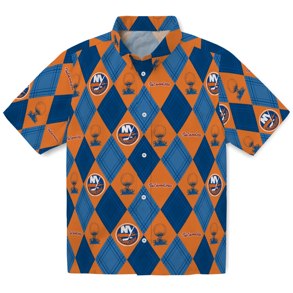 New York Islanders Hawaiian Shirt - Golfing Plaid | Hula Hawaiian Shirts