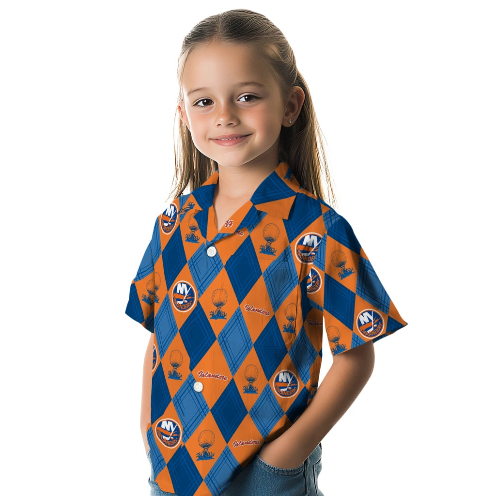 New York Islanders Hawaiian Shirt - Golfing Plaid | Hula Hawaiian Shirts