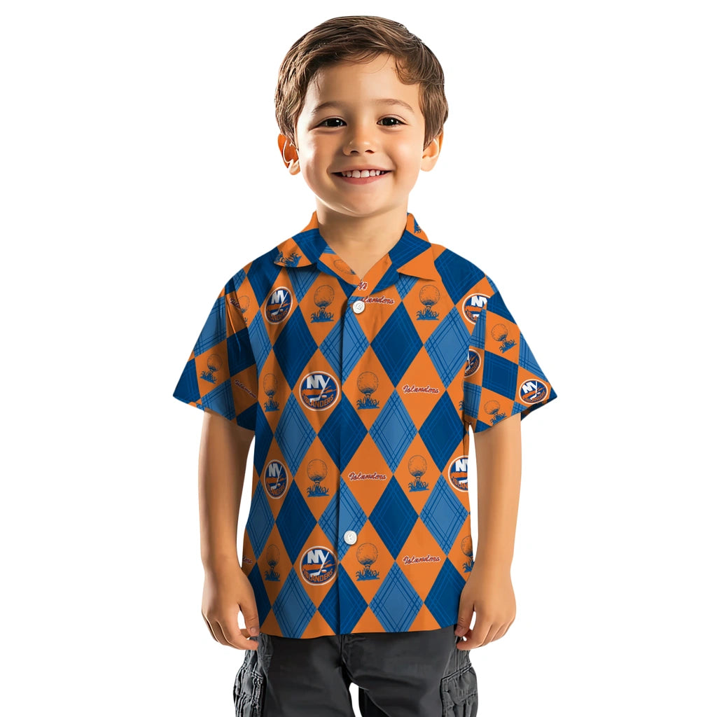 New York Islanders Hawaiian Shirt - Golfing Plaid | Hula Hawaiian Shirts