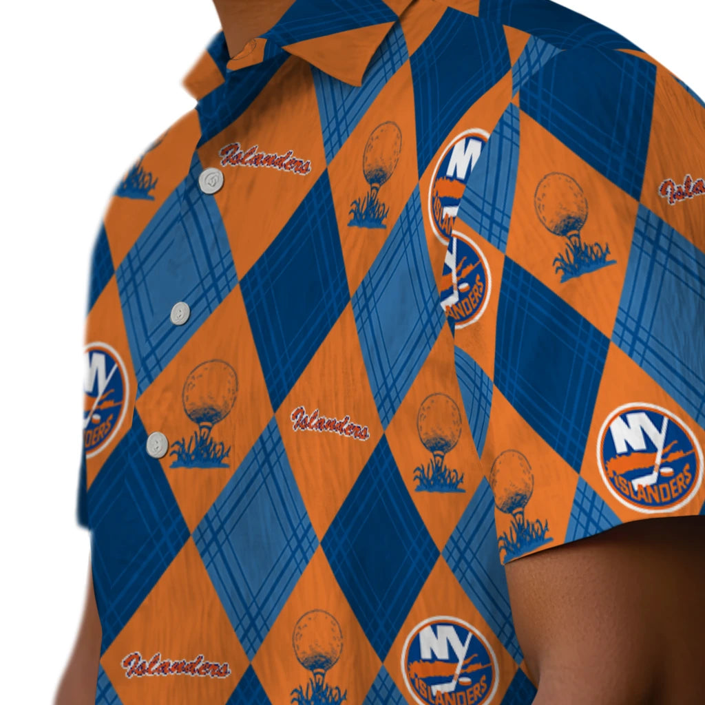 New York Islanders Hawaiian Shirt - Golfing Plaid | Hula Hawaiian Shirts