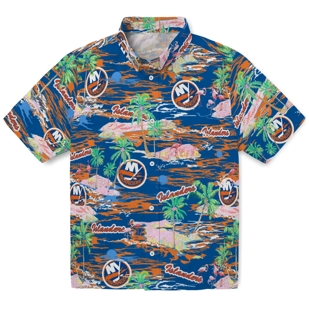 New York Islanders Hawaiian Shirt - Hawaii Island | Hula Hawaiian Shirts