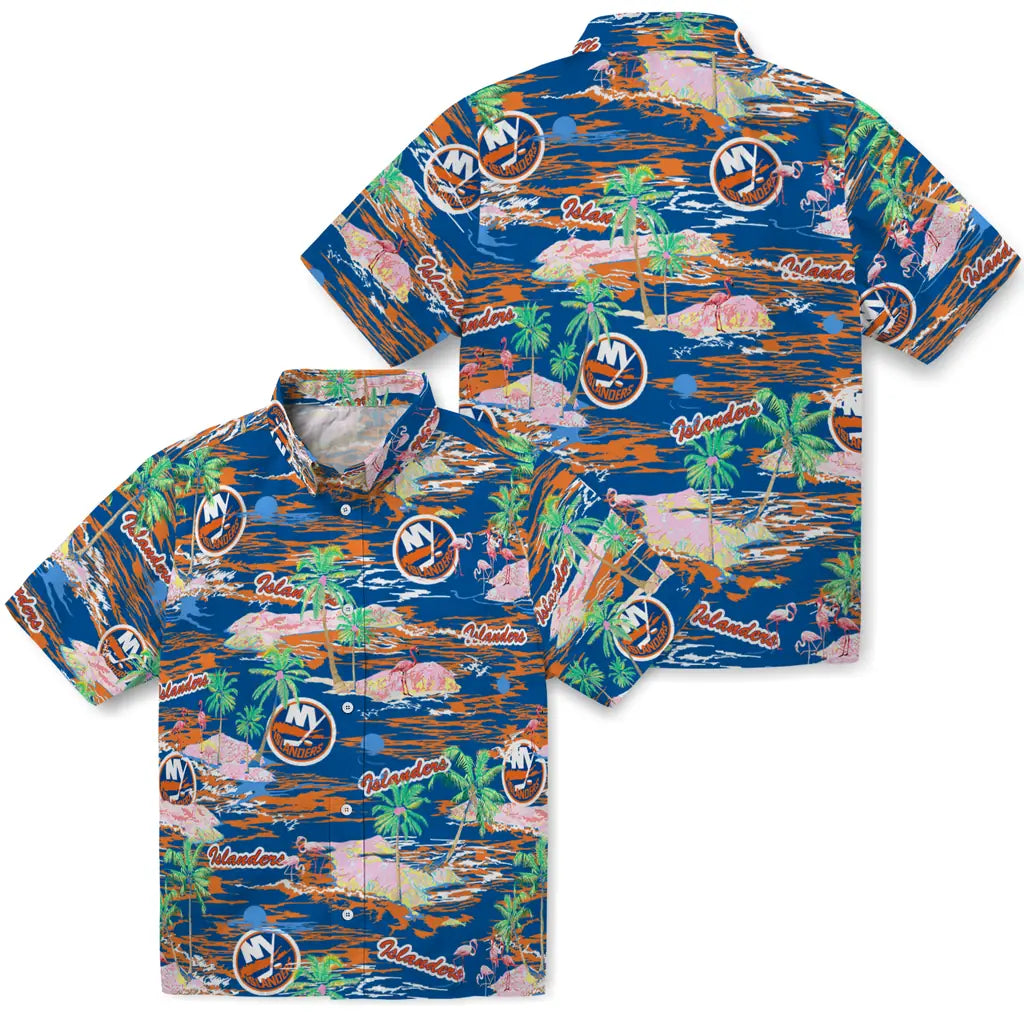 New York Islanders Hawaiian Shirt - Hawaii Island | Hula Hawaiian Shirts