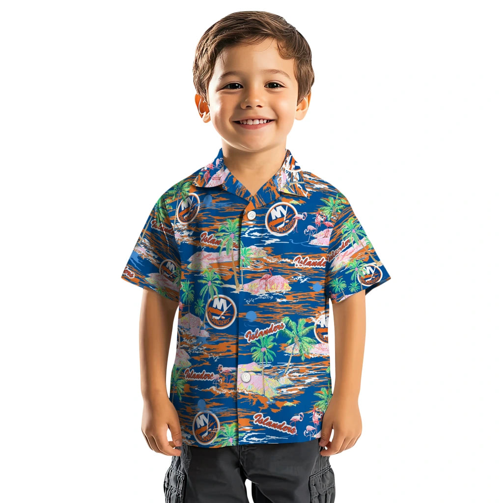 New York Islanders Hawaiian Shirt - Hawaii Island | Hula Hawaiian Shirts