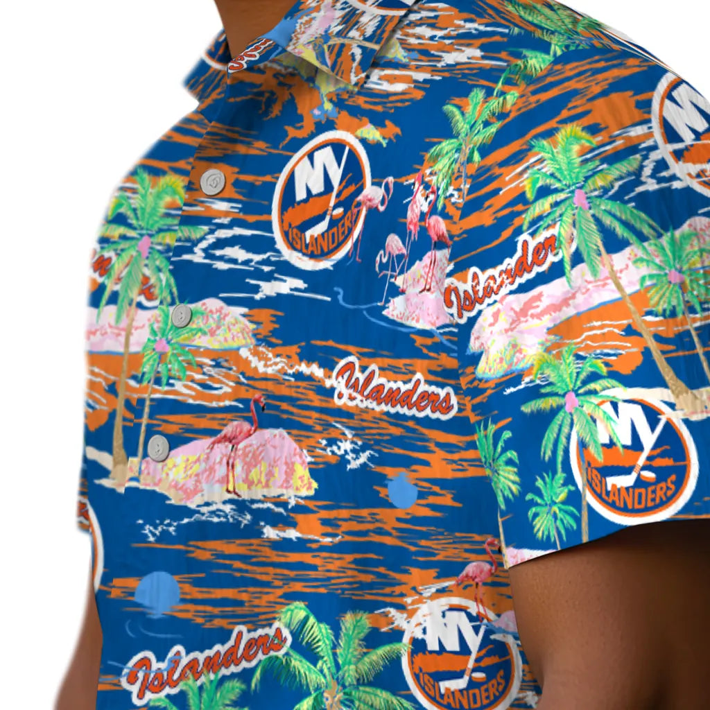 New York Islanders Hawaiian Shirt - Hawaii Island | Hula Hawaiian Shirts