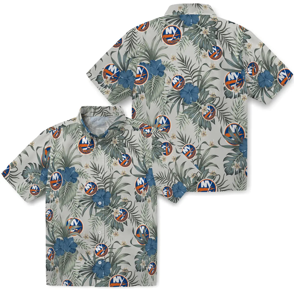 New York Islanders Hawaiian Shirt - Hibiscus Designs | Hula Hawaiian Shirts