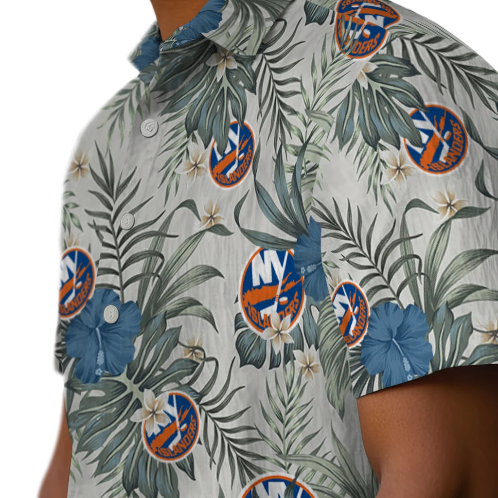 New York Islanders Hawaiian Shirt - Hibiscus Designs | Hula Hawaiian Shirts
