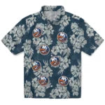 New York Islanders Hawaiian Shirt - Hibiscus Flowers | Hula Hawaiian Shirts