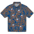 New York Islanders Hawaiian Shirt - Leaf Outline | Hula Hawaiian Shirts