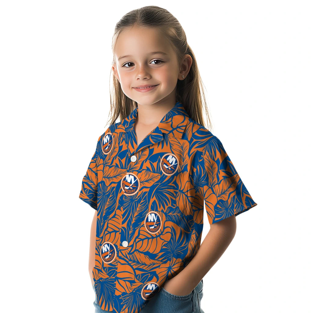 New York Islanders Hawaiian Shirt - Monstera Layer | Hula Hawaiian Shirts
