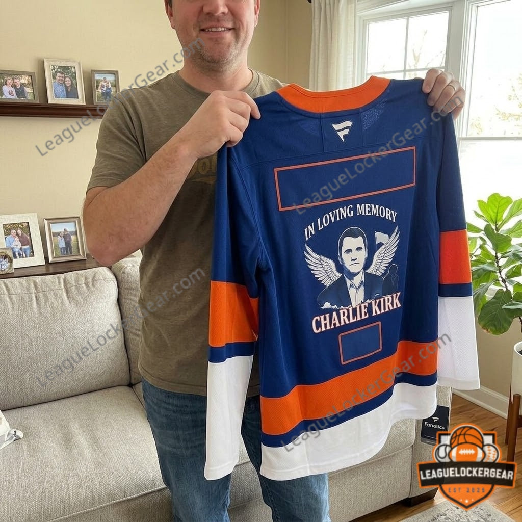 New York Islanders In Loving Memory Charlie Kirk Freedom Hockey Jersey - LeagueLockerGear
