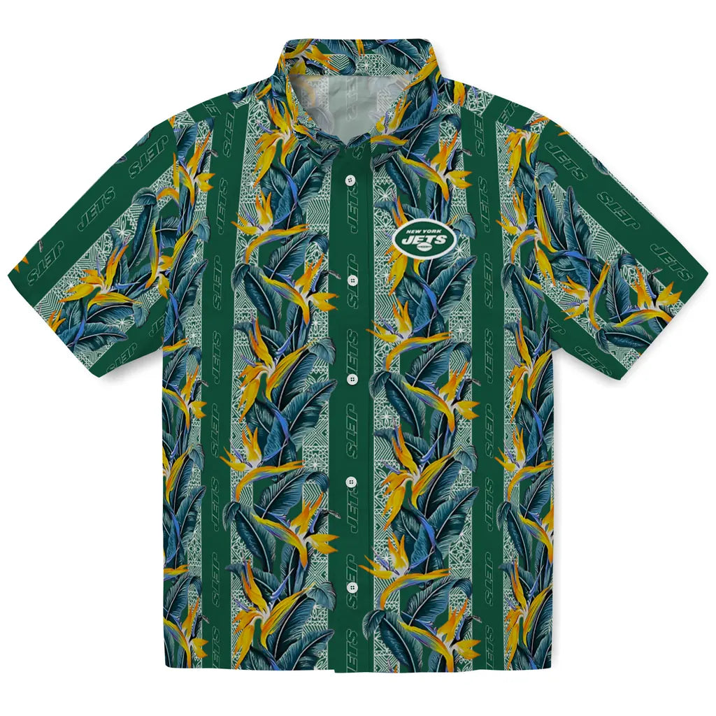 New York Jets Hawaiian Shirt - Paradise Vines | Hula Hawaiian Shirts