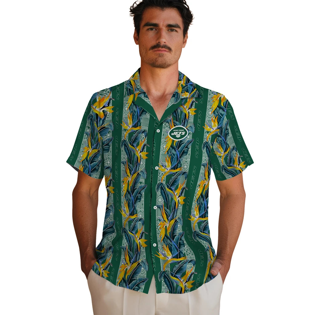 New York Jets Hawaiian Shirt - Paradise Vines | Hula Hawaiian Shirts
