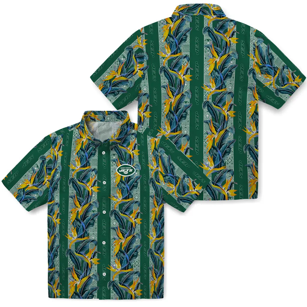 New York Jets Hawaiian Shirt - Paradise Vines | Hula Hawaiian Shirts