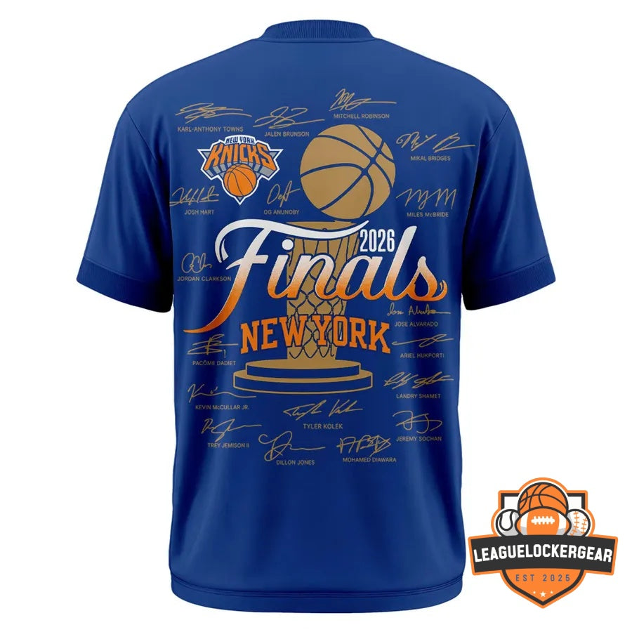 New York Knicks 2026 NBA Eastern Conference Champions Signed T-Shirt - LeagueLockerGear
