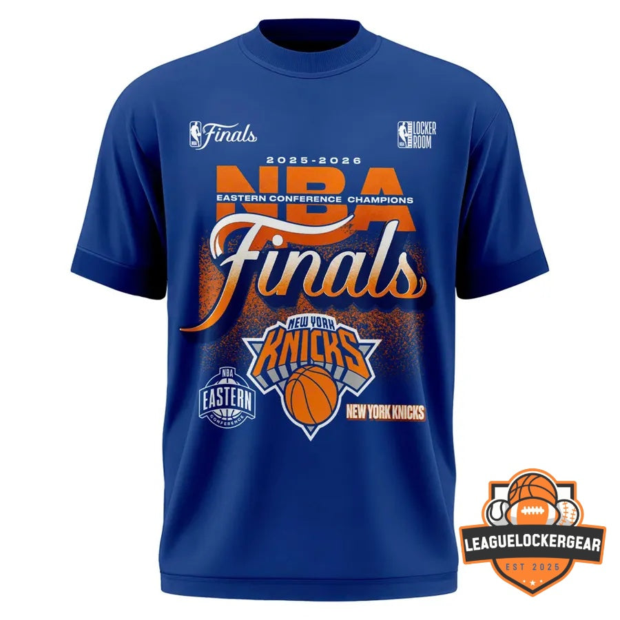 New York Knicks 2026 NBA Eastern Conference Champions Signed T-Shirt - LeagueLockerGear
