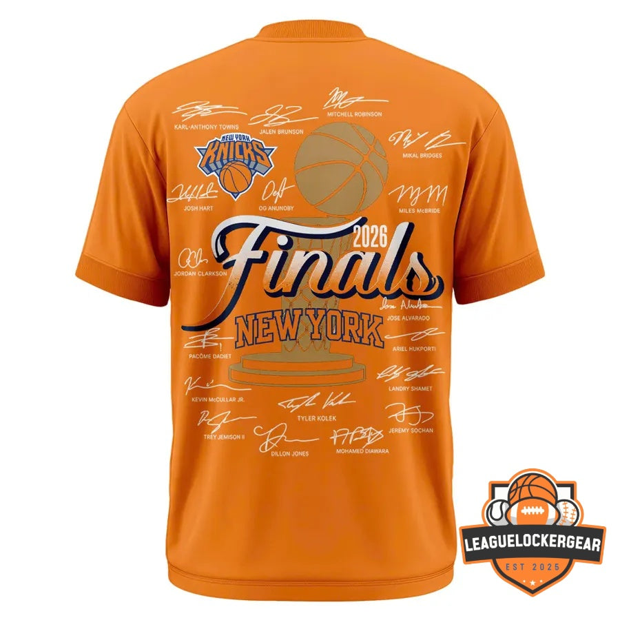 New York Knicks 2026 NBA Eastern Conference Champions Signed T-Shirt - LeagueLockerGear