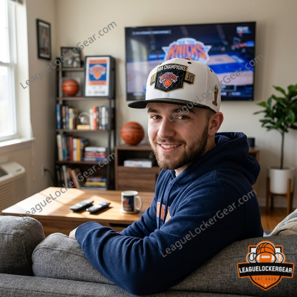 New York Knicks 2026 NBA Champions Flat Bill Snapback Hat - LeagueLockerGear