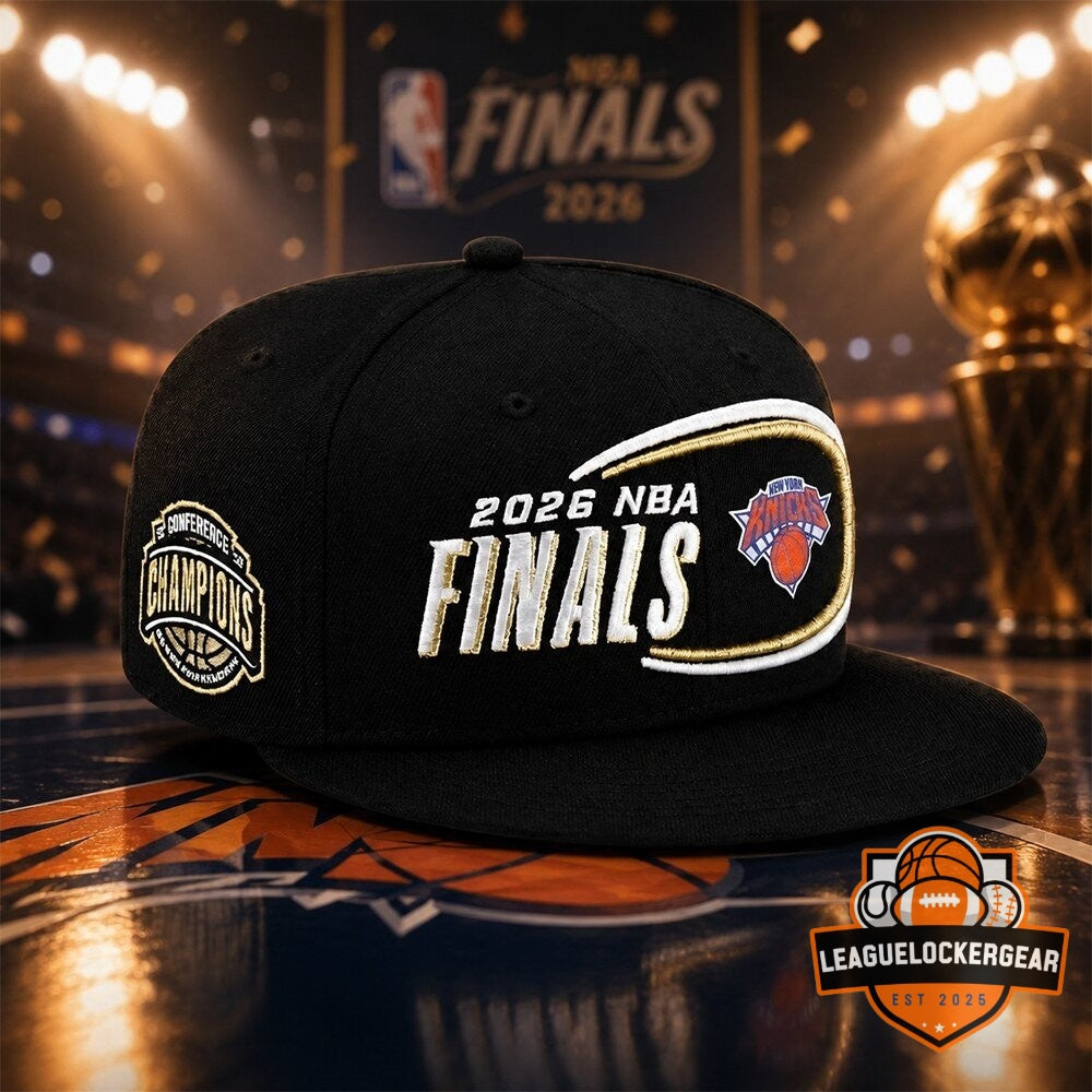 New York Knicks 2026 NBA Finals Conference Champions Baseball Cap - LeagueLockerGear