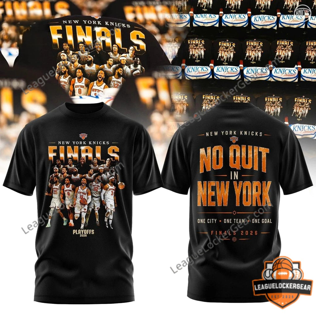 New York Knicks Finals 2026 Playoffs Team Roster T-Shirt - LeagueLockerGear