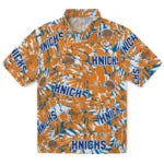 New York Knicks Hawaiian Shirt - Hibiscus Overlay | Hula Hawaiian Shirts