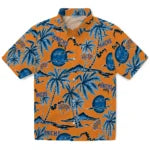 New York Knicks Hawaiian Shirt - Palm Sunset | Hula Hawaiian Shirts