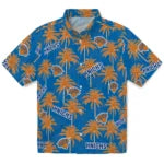 New York Knicks Hawaiian Shirt - Palm Tree Motif | Hula Hawaiian Shirts