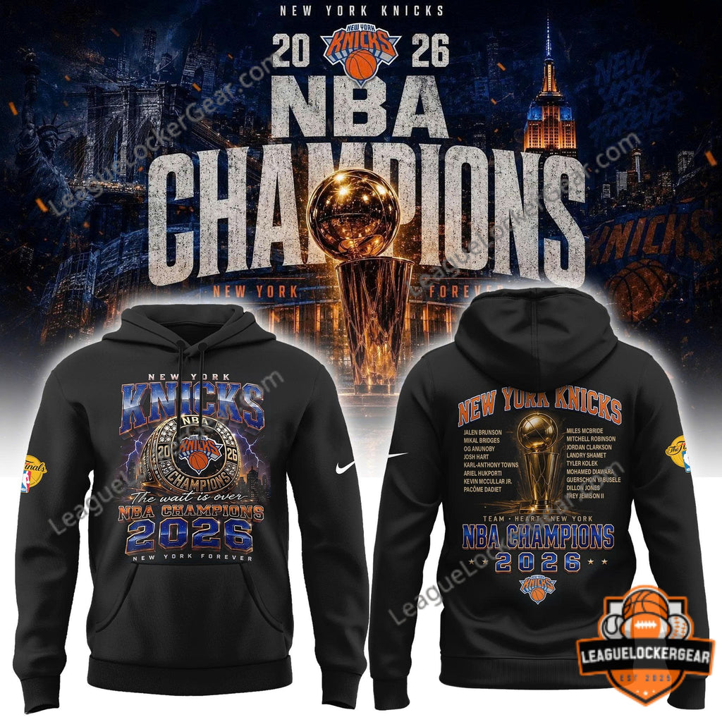 New York Knicks NBA Champions 2026 Team Roster Hoodie - LeagueLockerGear