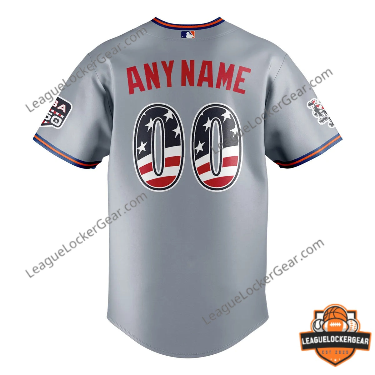 New York Mets 4th of July Baseball Jersey - LeagueLockerGear