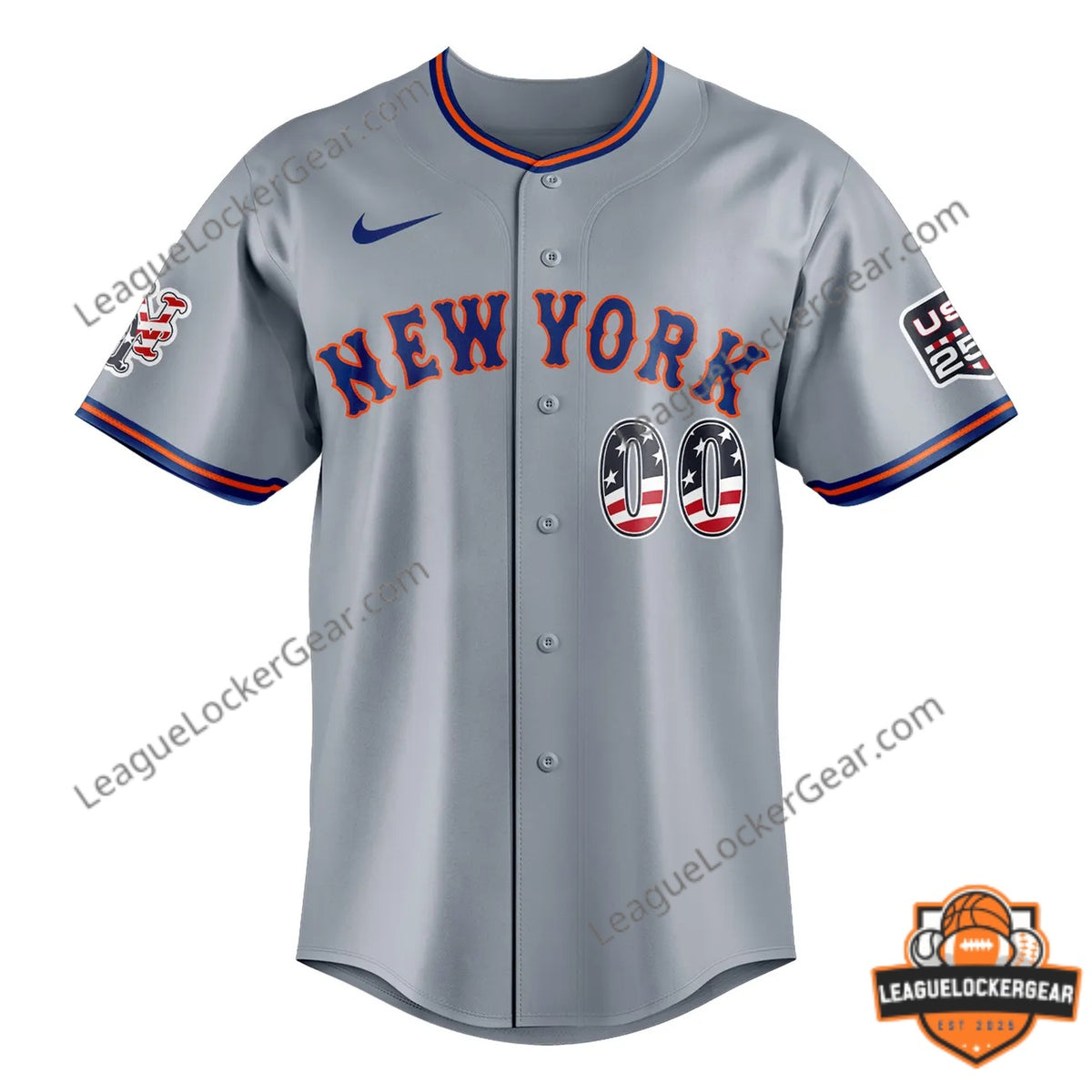 New York Mets 4th of July Baseball Jersey - LeagueLockerGear