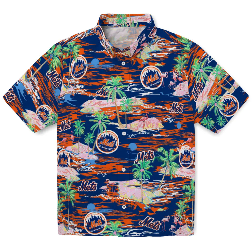 New York Mets Hawaiian Shirt - Hawaii Island | Hula Hawaiian Shirts