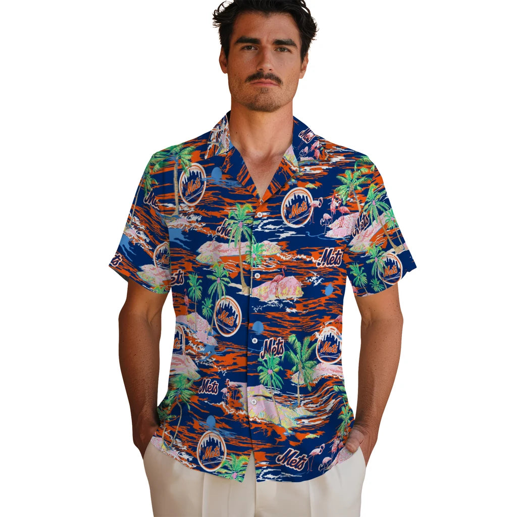 New York Mets Hawaiian Shirt - Hawaii Island | Hula Hawaiian Shirts